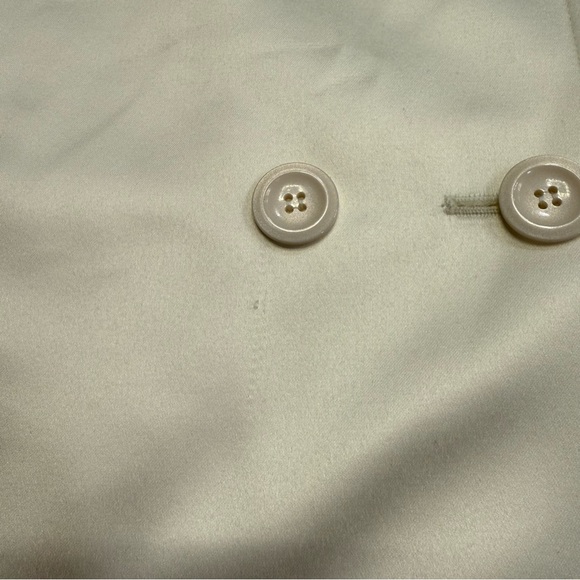 INC White Satin Trench Coat Double Breasted Belted Petite Small NWT - Picture 14 of 16
